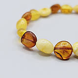Браслет 100% натуральний цілісний природній бурштин галтовка вага 6г, фото 3