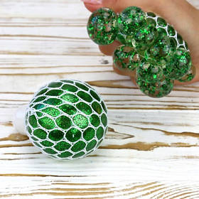 М'яч антистрес із блискітками Стресбол 6*6см