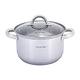 Набір каструль Kamille 6 предметів (2.5 л, 3.8л, 6.5л) з нержавіючої сталі, фото 7