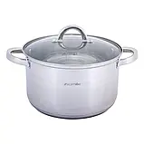 Набір каструль Kamille 6 предметів (2.5 л, 3.8л, 6.5л) з нержавіючої сталі, фото 8