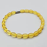Браслет 100% натуральний бурштин бочонок вага 5,2г, фото 2