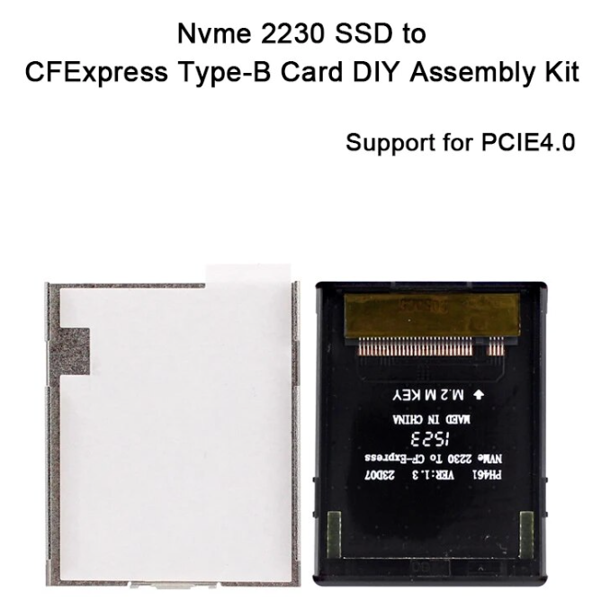 Адаптер NGFF M2 Mkey Nvme 2230 SSD на CF Express Type-B Adapter конвертер картрідер перехідник, фото 1