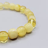 Браслет 100% натуральний бурштин вага 8г розмір 18,5, фото 3