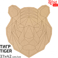 Основа для декорирования панно-мозаика Тигр 1 МДФ 37х42см ROSA TALENT