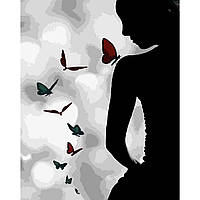 Картина по номерам Strateg Бабочки на теле с лаком 40x50 см SY6781 SY6781 набор для росписи по цифрам