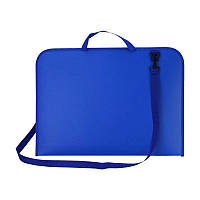 Папка-портфель А3 Синя на блискавці з ручками CF30005