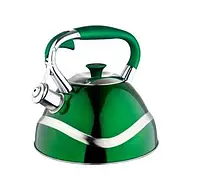 Чайник Edenberg со свистком 3 л из нержавеющей стали Зеленый (EB-7010)