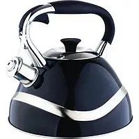Чайник Edenberg со свистком 3 л из нержавеющей стали Черный (EB-7010)