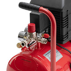 Компресор 24 л, 1500 Вт, 220 В, 8 атм, 206 л/хв. INTERTOOL PT-0010, фото 4