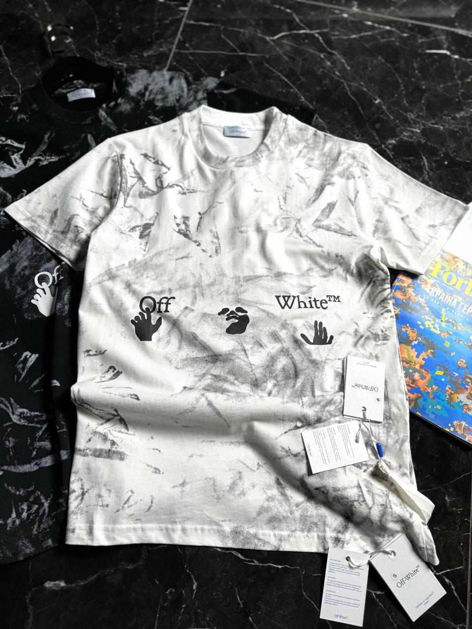 Чоловіча футболка OFF WHITE D11723 біла М, XXL