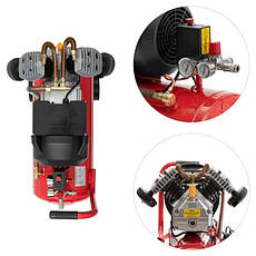 Компресор 50 л, 4 HP, 3 кВт, 220 В, 10 aтм, 420 л/хв, 2 циліндри. INTERTOOL PT-0007, фото 2
