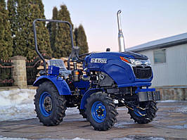 Міні-трактор Булат Т25 Майстер із триточкою, фрезою 140 см, польський плуг, передня гідравліка, грузи