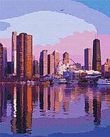 Картина по номерам Brushme Мегаполис на рассвете BS52521 40х50см краски кисти холст набор для росписи по