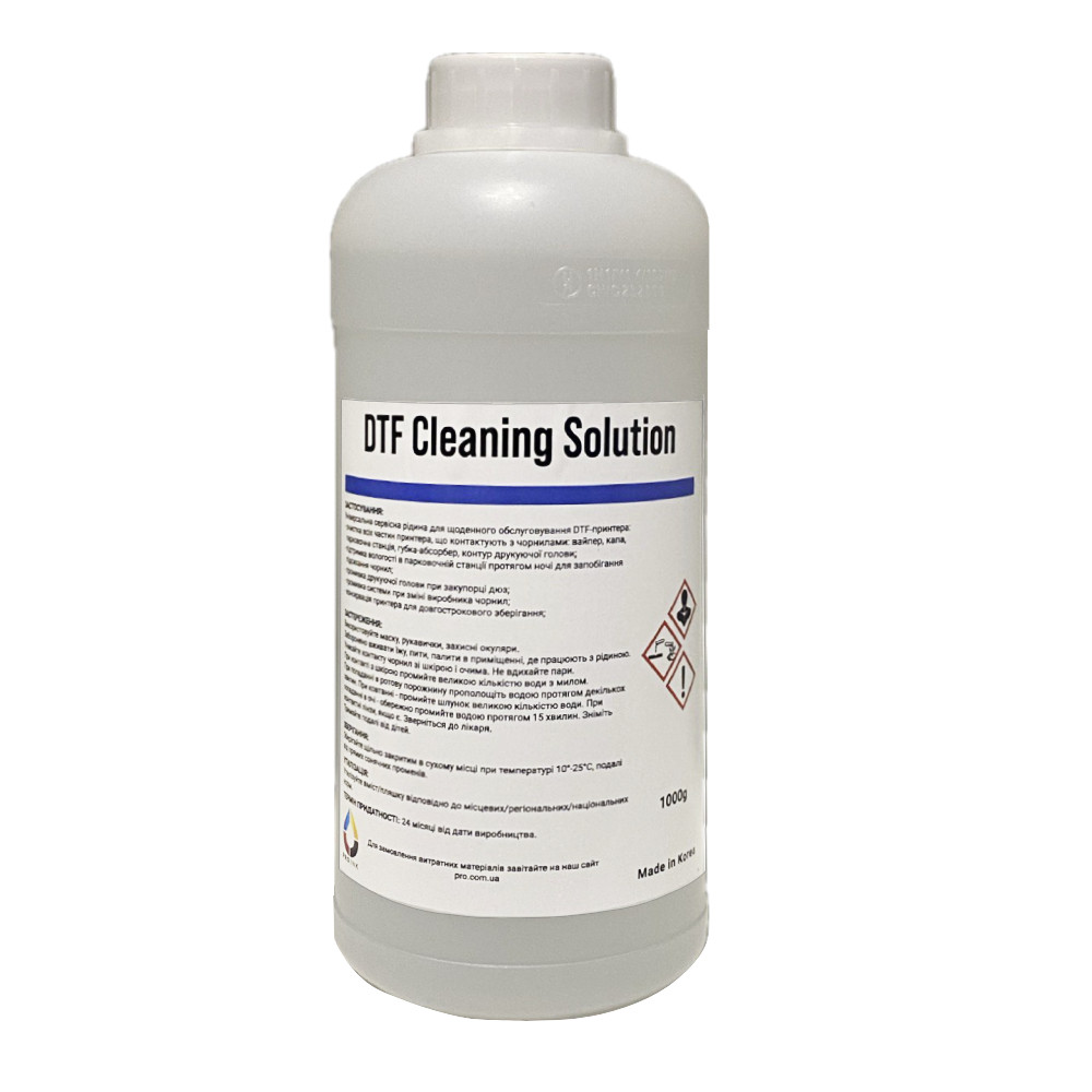 Сервісна рідина DTF Cleaning Solution для обслуговування DTF принтера, 1 литр