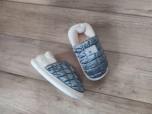 Дутики UGG GREY короткие угги меховые низкие не промокающие зимние теплые, фото 1