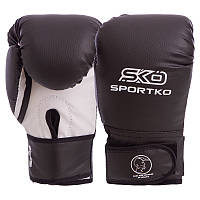 Боксерські рукавиці SPORTKO 8 унцій (чорні)