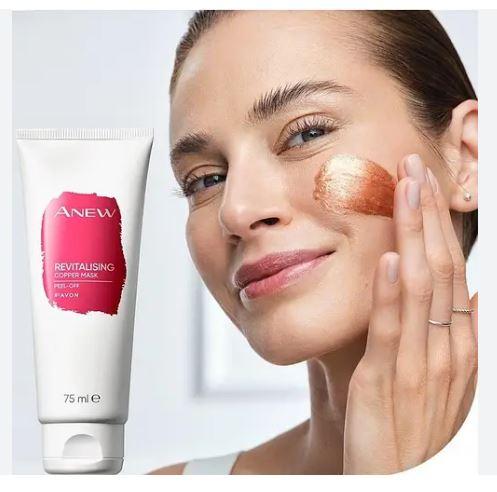 Відновлювальна маска-плівка для обличчя «Сила міді» Avon Anew 75 мл 35+