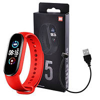 Фитнес браслет smart band m5, Фитнес часы м5, Часы фитнес трекер. IY-565 Цвет: красный tis mul