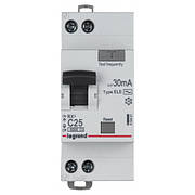 Диференційний вимикач RX3 тип AC 30мА 1P+N C 6A 6кA 419396 Legrand