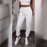 Джогеры,спортивные штаны двухнитка женские 50, Белый
