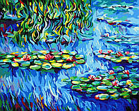 Картина по номерам BrushMe Водяные лилии Клод Моне 40х50см BK-G402 Без коробки набор для росписи по цифрам