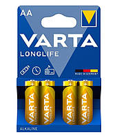 VARTA Батарейка LONGLIFE щелочная AA блистер, 4 шт. Baumar - Порадуй Себя