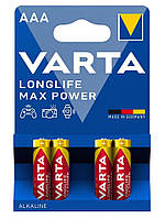 VARTA Батарейка LONGLIFE MAX POWER щелочная AAA блистер, 4 шт. Baumar - Порадуй Себя