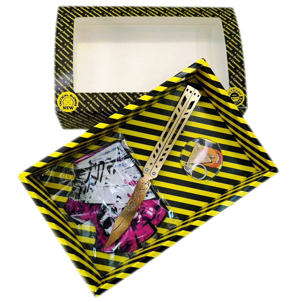 Набір іграшок STANDOFF 2 "Ніж Метелик Legasy & Рукавиці Raider", дерев'яна іграшкова зброя, фото 1