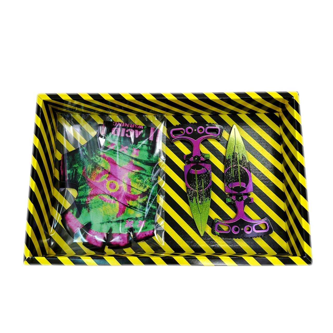 Іграшковий набір STANDOFF 2 "Ніж Тичковий Toxic & Рукавиці Acid", іграшкова зброя