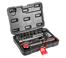 Набір інструментів Top Tools, набір торцевих головок 1/4", 3/8", 20шт Baumar - Порадуй Себе