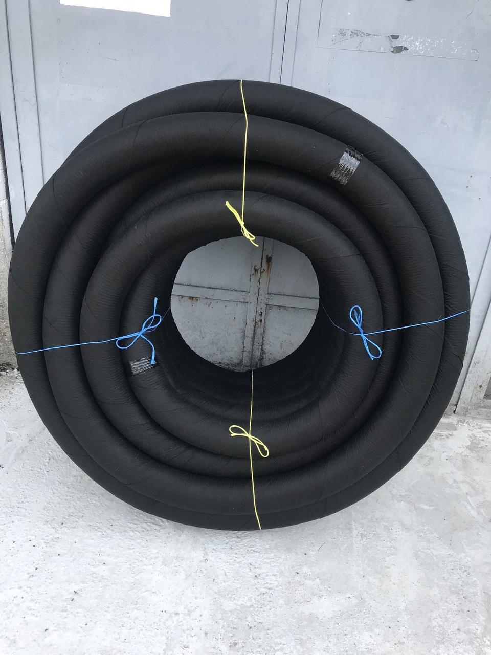 Дренажна труба Ø 100мм бухта 50м із фільтром з геотекстилю 120 г/м2