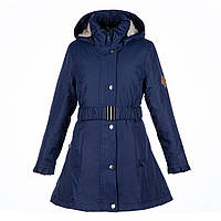 Пальто для девочек LEANDRA Huppa 18030004 темно-синий 128