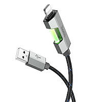 Кабель Hoco U123 USB to Lightning (2.4A, 1.2m) - Black