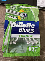 Станок для бритья Gillette Blue 3 Sensitive 12 шт Одноразовые станки для бритья Лезвия для бритья