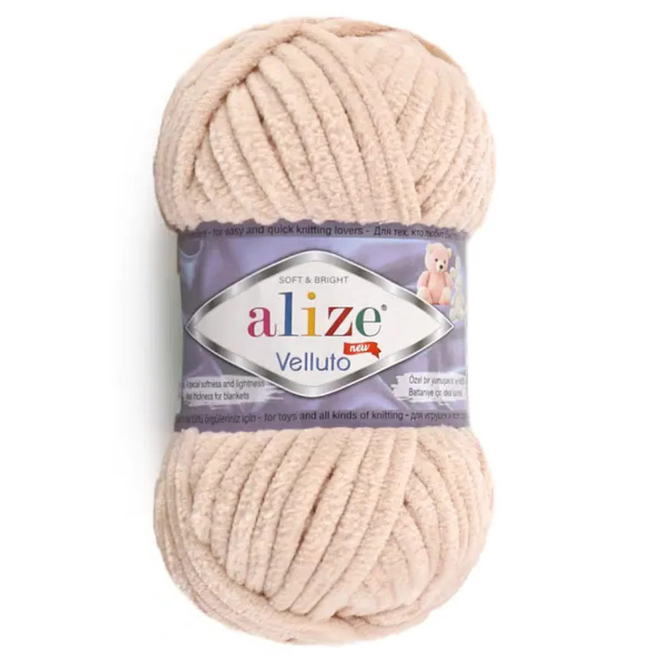 Пряжа Alize Velluto № 891 бежевий