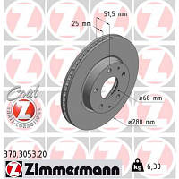 Тормозной диск ZIMMERMANN 370.3053.20 - Топ Продаж!