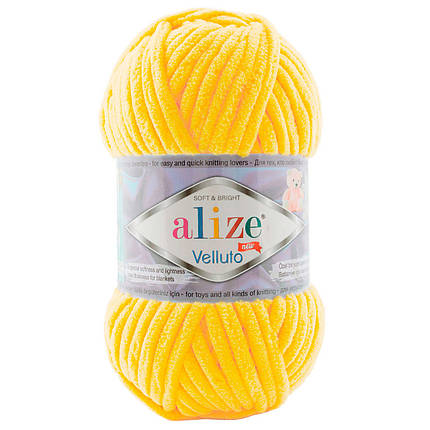 Пряжа Alize Velluto № 566 жовток, фото 1