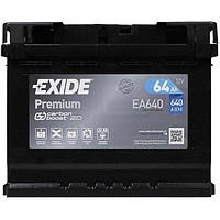 Автомобильный аккумулятор Exide 64Ah-12v Premium, R+, EN640 (5237607278) (EA640)