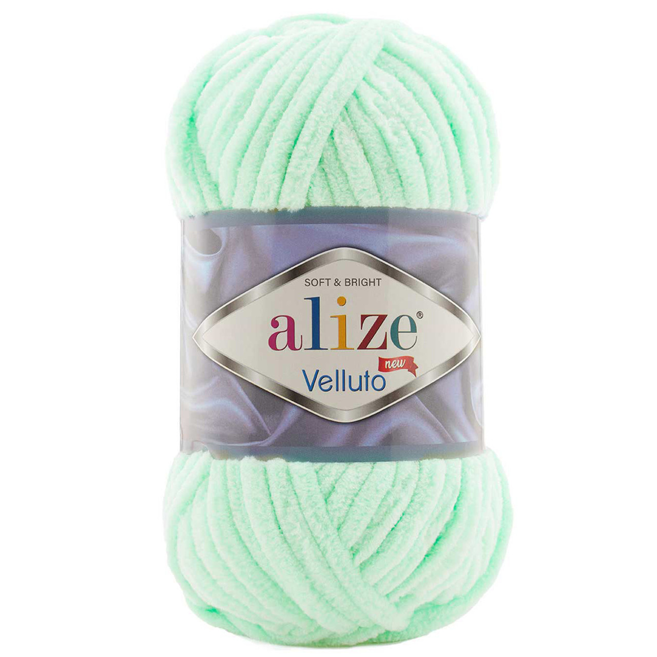 Пряжа Alize Velluto № 464 м'ята