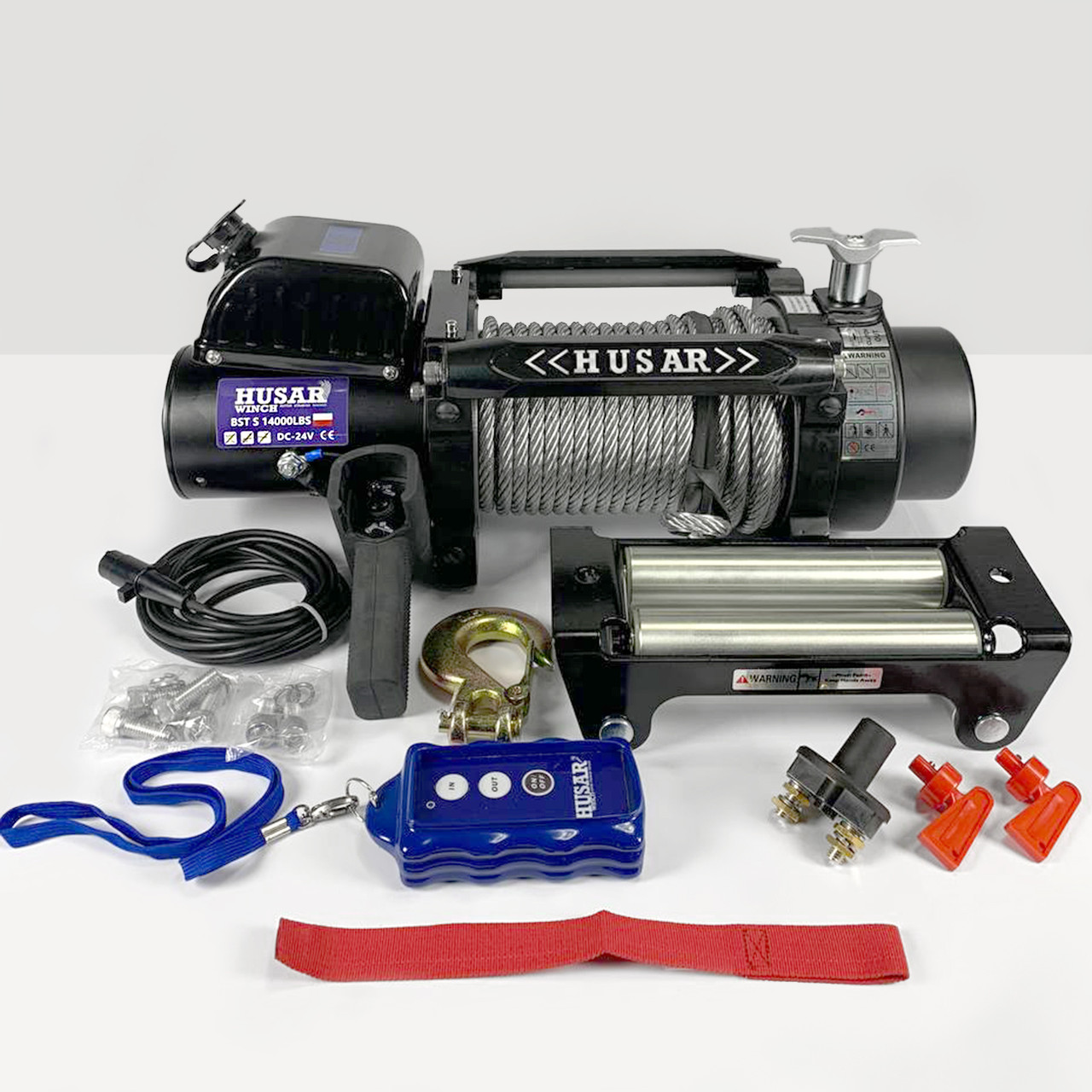 Лебідка електрична 6,35 т 24V BST S 14000LBS Husar Winch, фото 1