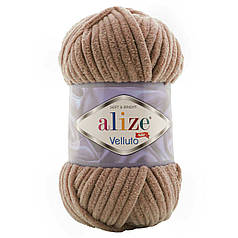 Пряжа Alize Velluto № 329 молочний шоколад