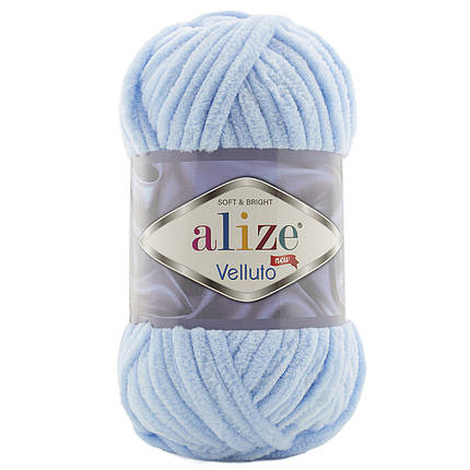 Пряжа Alize Velluto № 218 небесний, фото 1