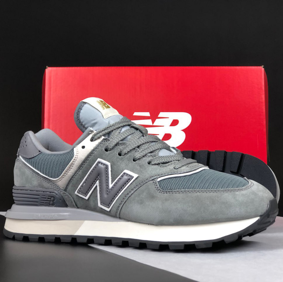 Чоловічі кросівки New Balance 574 Classic замшеві молодіжні повсякденні сірі