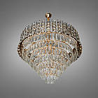 Сучасна кришталева люстра на 16 ламп Е14 колір каркасу золото D-9128/800SGD, фото 5