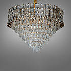 Сучасна кришталева люстра на 16 ламп Е14 колір каркасу золото D-9128/800SGD, фото 2