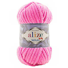 Пряжа Alize Velluto № 121 яскраво-рожевий