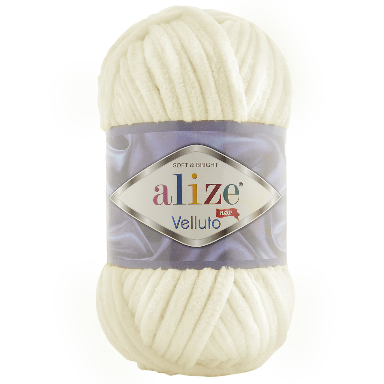 Пряжа Alize Velluto № 62 молочний