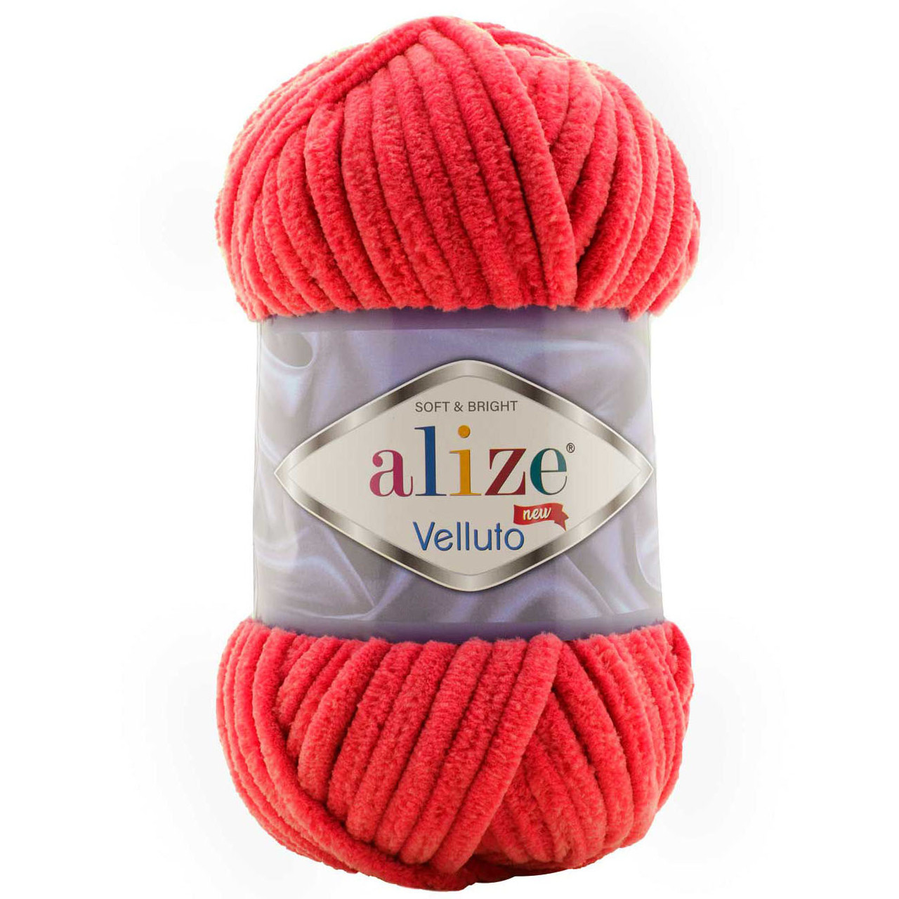 Пряжа Alize Velluto № 56 червоний