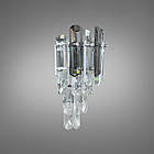 Сучасне кришталеве бра на 2 лампи E14 колір каркасу хром D-3133/2W CH, фото 2