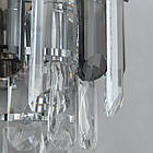 Сучасне кришталеве бра на 2 лампи E14 колір каркасу хром D-3133/2W CH, фото 3